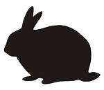 Rabbit Silhouette v4  Decal Sticker